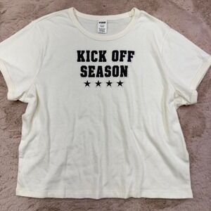 VS PINK "Kick Off Season" Tee, XL, Athletic, comfy fit